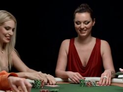 HD DOLLY: Having Fun Playing Poker Stock Footage