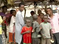 Afar children at market Stock Footage