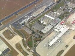 WS AERIAL View of Raleigh - Durham airport / North Carolina, United States Stock Footage