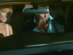 David Hasselhoff and Hayley Roberts at Hoff The Ho Stock Footage