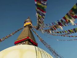 Bodnath Stupa Kathmandu Valley Nepal Stock Footage