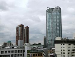 MS T/L Shot of Roppongi Hills offices tower / Tokyo, Japan Stock Footage