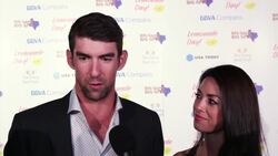 Michael PhelpsÃ‚Â talks Super Bowl at Big Game Big Give event News Clip