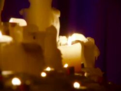 Candles In A Group Flickering B - Full HD Stock Footage
