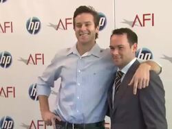 Armie Hammer (L) and Dana Brunetti at the 2010 AFI Awards at Los Angeles CA. (Footage by WireImage Video/GettyImages) Stock Footage