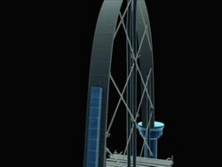 CGI of the beams and arches used to construct Rievaulx Abbey in North Yorkshire, England Stock Footage