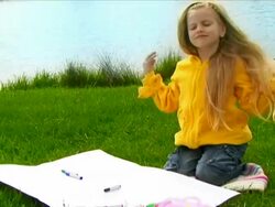 Painting Girl Stock Footage