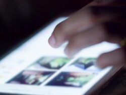 Hands using digital tablet computer Stock Footage