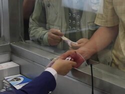CU Ticket counter in subway station/xian,shaanxi,China Stock Footage