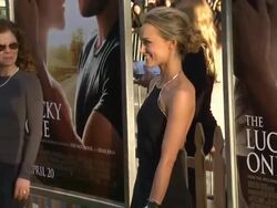 Taylor Schilling at The Lucky One World Premiere on 4/16/2012 in Hollywood, CA. (Footage by WireImage Video/Getty Images Entertainment Video) Stock Footage