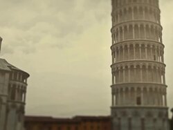 The leaning tower of Pisa in Campo dei Miracoli Stock Footage