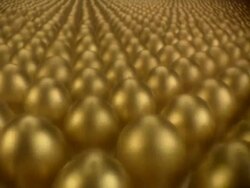 Golden eggs Stock Footage