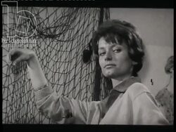 Nurses and scientists in training. Art school, market, gardens and a woman belly-dancing. Algiers, 1961 Stock Footage