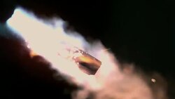 Flame from torch heating up piece of metal Stock Footage