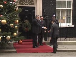 Sarkozy and Barroso arrive for finance talks with Brown News Clip