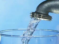 CU SLO MO Water coming out of garden faucet / Los Angeles, California, United States Stock Footage