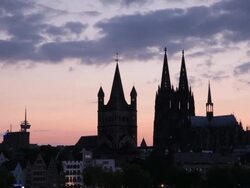 Cologne skyline Stock Footage