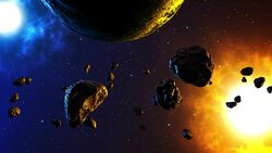 Meteor space animation Stock Footage