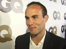 INTERVIEW: Landon Donovan on how he feels to be named one of the men of the year, where is was when he got the call from GQ. (Footage by WireImage Video/GettyImages) Stock Footage