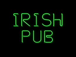 Irish Pub Neon sign Stock Footage