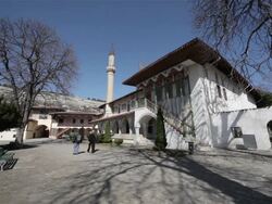 Great Mosque, Hansaray, Khan's Palace Bakhchisaray Stock Footage