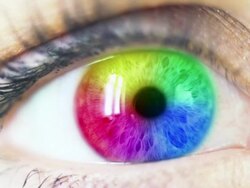 Multi Colored Human Eye Stock Footage