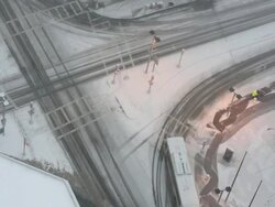 General views of Boston during a blizzard. (Photog Stock Footage