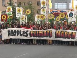 People's Climate March - NYC Stock Footage