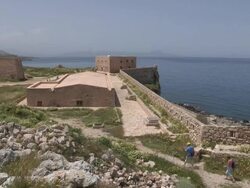 Castle, Rethimnon, Crete Island, Greece Stock Footage