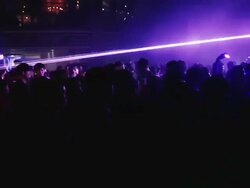 WS, PAN Young Koreans dance at a trendy nightclub in central Seoul / Seoul, South Korea Stock Footage