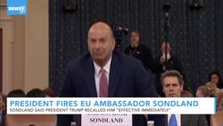 President Trump Fires EU Ambassador Gordon Sondland News Clip