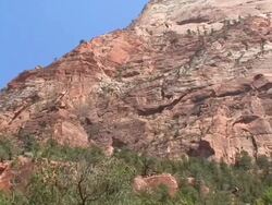 Pan Red Rock Mountains Stock Footage