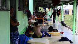 CLEAN : Desperate Cubans mass at Nicaraguas closed border News Clip