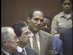 OJ Simpson - Not Guilty Verdict is Read Stock Footage