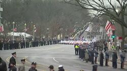 Donald Trump motorcade en route to White House News Clip