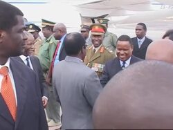 WRAP President Mbeki arrives for ceremony to sign talks agreement ADDS signing News Clip