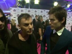 INTERVIEW: Thirty Seconds to Mars Jared Leto on their memories of MTV and who they'd love to collaborate with MTV Europe Music Awards 2011 Arrivals at Odyssey on November 06, 2011 in Belfast, Northern Ireland (Footage by WireImage Video/Getty Images) Stock Footage