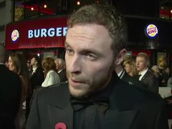 INTERVIEW - David Elliot on playing Mark, the emotions and the realities at the premiere of Kajaki on 12th November 2014 in London, England. Stock Footage