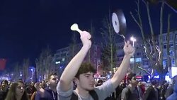CLEAN : Turkey: Protests after Erdogan referendum win News Clip