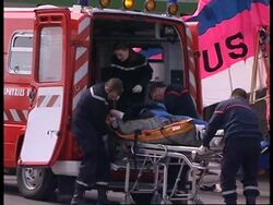 FRANCE: MICROLIGHT AIRCRAFT CRASHES AT START OF RECORD ATTEMPT News Clip