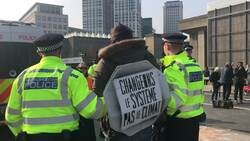 Police arrest climate change protesters on Waterloo Bridge News Clip