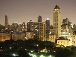 New York Skyscrapers and Central Park - Timelapse Stock Footage