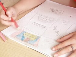 HD: Colouring sketch Stock Footage