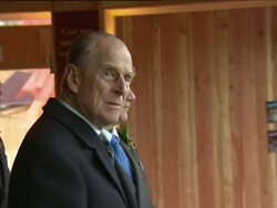Prince Philip at Tiger Territory in London Zoo News Clip