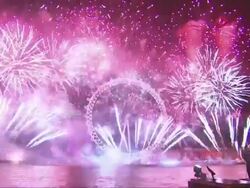 London New Years Eve Firework Celebrations News Clip