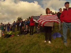 Ryder Cup Gleneagles course general views with spectators News Clip