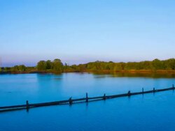 Shrimp ponds at The sea Bangkok,Thailand Stock Footage