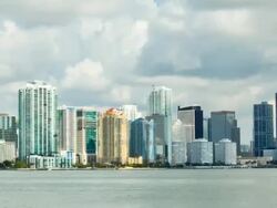 Miami City View Timelapse skyline Slide Stock Footage