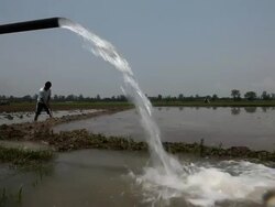 Farmer working in the farms  Stock Footage