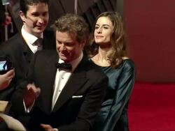 Colin Firth and Wife on BAFTA red carpet News Clip